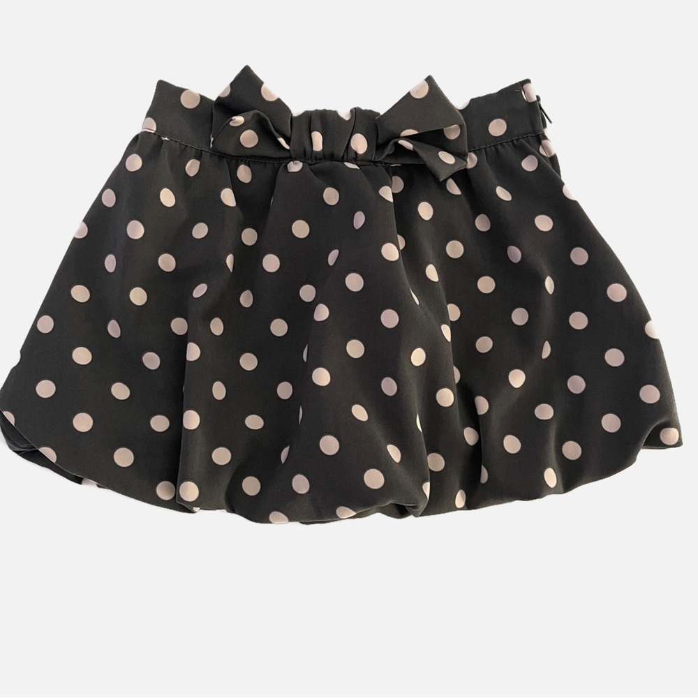 LILI GAUFRETTE Girl’s Gray and Pink Polka Dot Skirt - 23 Months